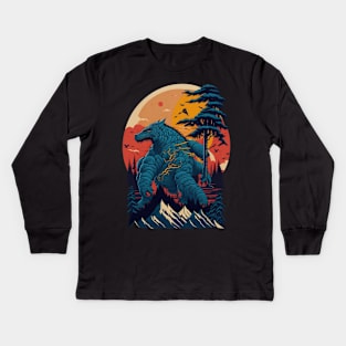 King of The monsters vector illustration design Kids Long Sleeve T-Shirt